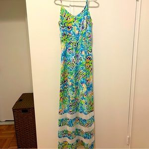 Lilly Pulitzer Silk / Polyester Maxi Dress Size M